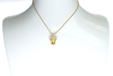 GIA Certified 9.35 carat No Heat Ceylon Yellow Sapphire and Diamond Pendant, 18K Yellow Gold