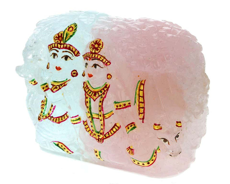 Radha Krishna God Aquamarine Figurine