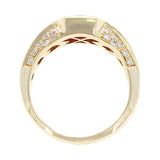Octagonal Mystery Set Ruby and Diamond Ring, 18K Yellow Gold