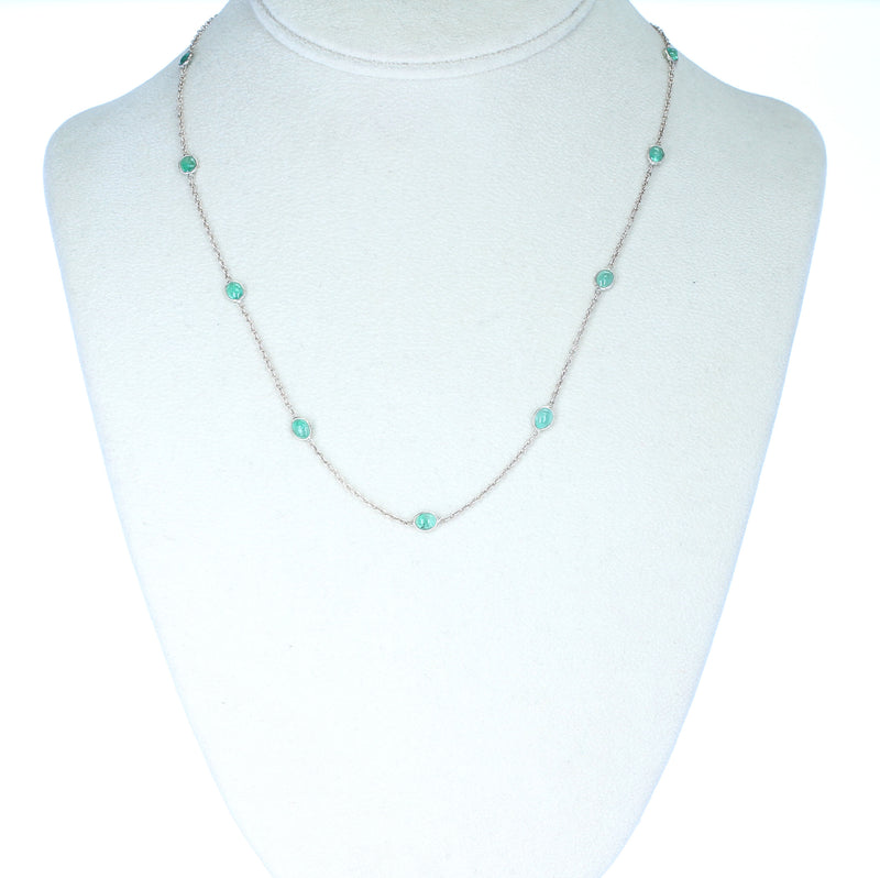 Emerald Cabochon Necklace