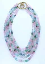 Natural Plain Multi-Tourmaline Necklace, Clasp by Christopher Walling