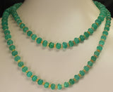 Genuine & Natural Fine Colombian Carved Emerald and Opal Beads Necklace