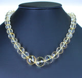 Genuine & Natural Large Citrine Round Faceted Beads Necklace