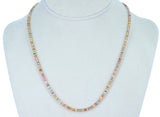 Genuine & Natural Multi-Sapphire Disc Shaped Beads Necklace