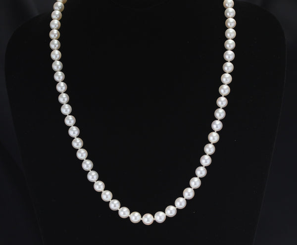 8MM Pearl Beads Necklace with Pearl Clasp
