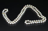 Pearl Beads Necklace with Diamond Discs
