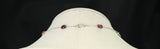 Dark Blue Sapphire Cabochon Necklace, Sterling Silver