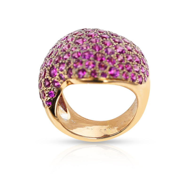 Van Cleef & Arpels 6.10 ct. Pink Sapphire Swerve Cocktail Ring, 18K Rose Gold
