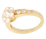 Van Cleef & Arpels 1.25 Carat Diamond Yellow Gold One Row Fleurette Ring