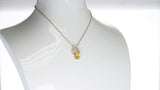 GIA Certified 9.35 carat No Heat Ceylon Yellow Sapphire and Diamond Pendant, 18K Yellow Gold