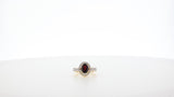 Large Oval Garnet and Diamond Convertible Ring/Pendant, 18K