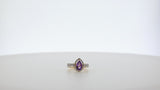 Pear Shape Large Amethyst and Diamond Convertible Ring/Pendant, 18K