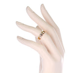 Duo Stack Ring with Fusion Yellow and Rose Gold with a Diamond, 14K