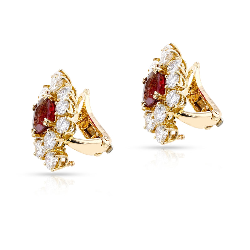 Boucheron Ruby and Diamond Day & Night Earrings, 18k